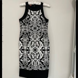Peck and Peck Black/White Floral Dress Sz 4